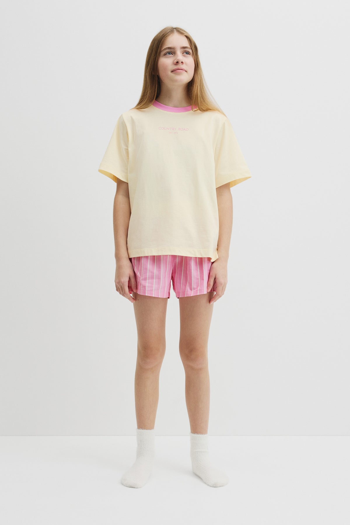 Teen Australian Cotton Short Sleeve Stripe Sleep Set