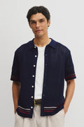 Relaxed Fit Australian Cotton Stripe Knit Shirt