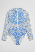 Teen Long Sleeve Floral Swimsuit