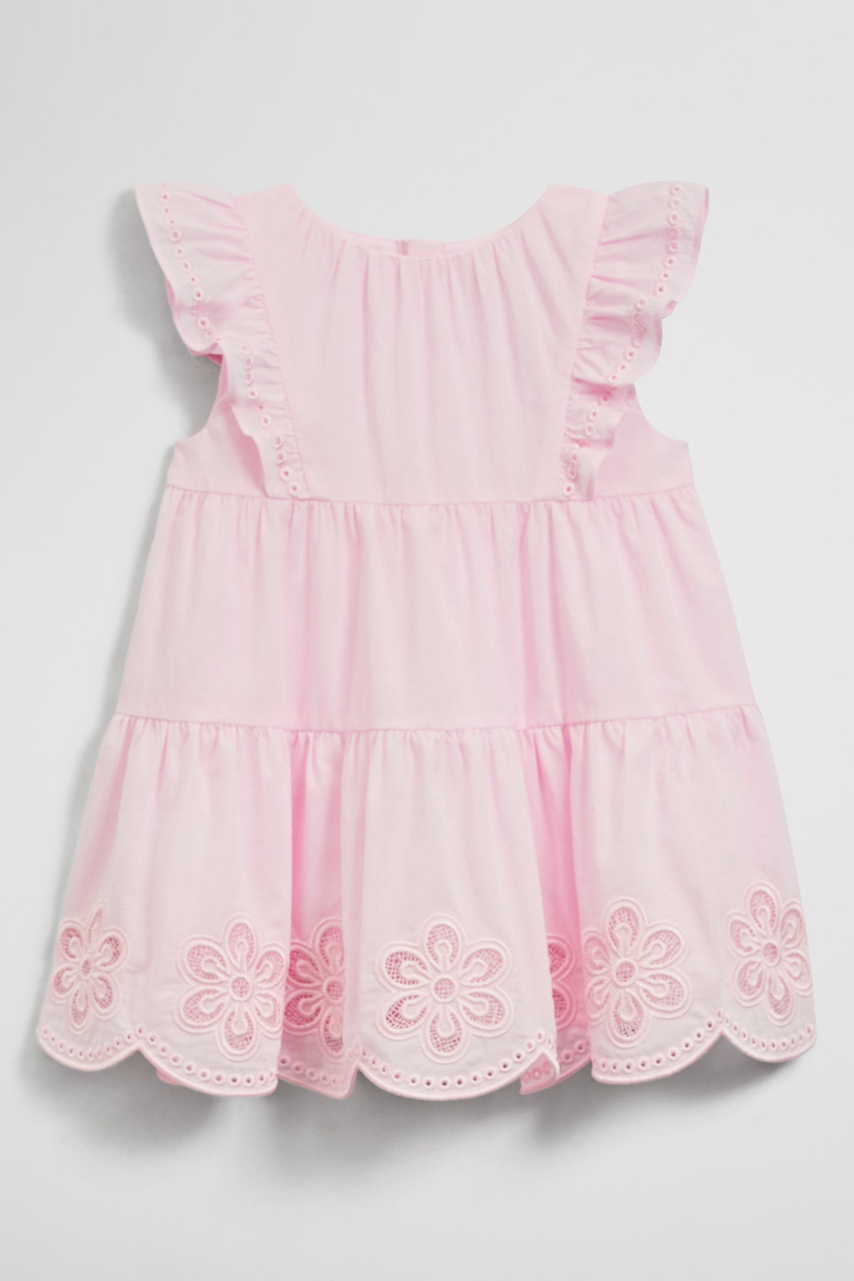 Sleeveless Scallop Frill Dress