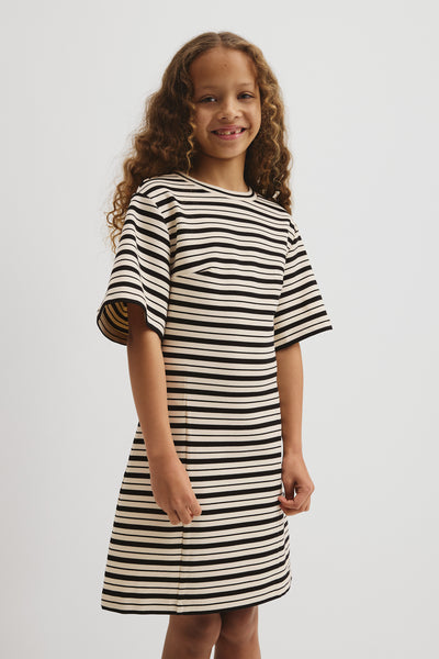 Teen Short Sleeve Stripe T-Shirt Dress
