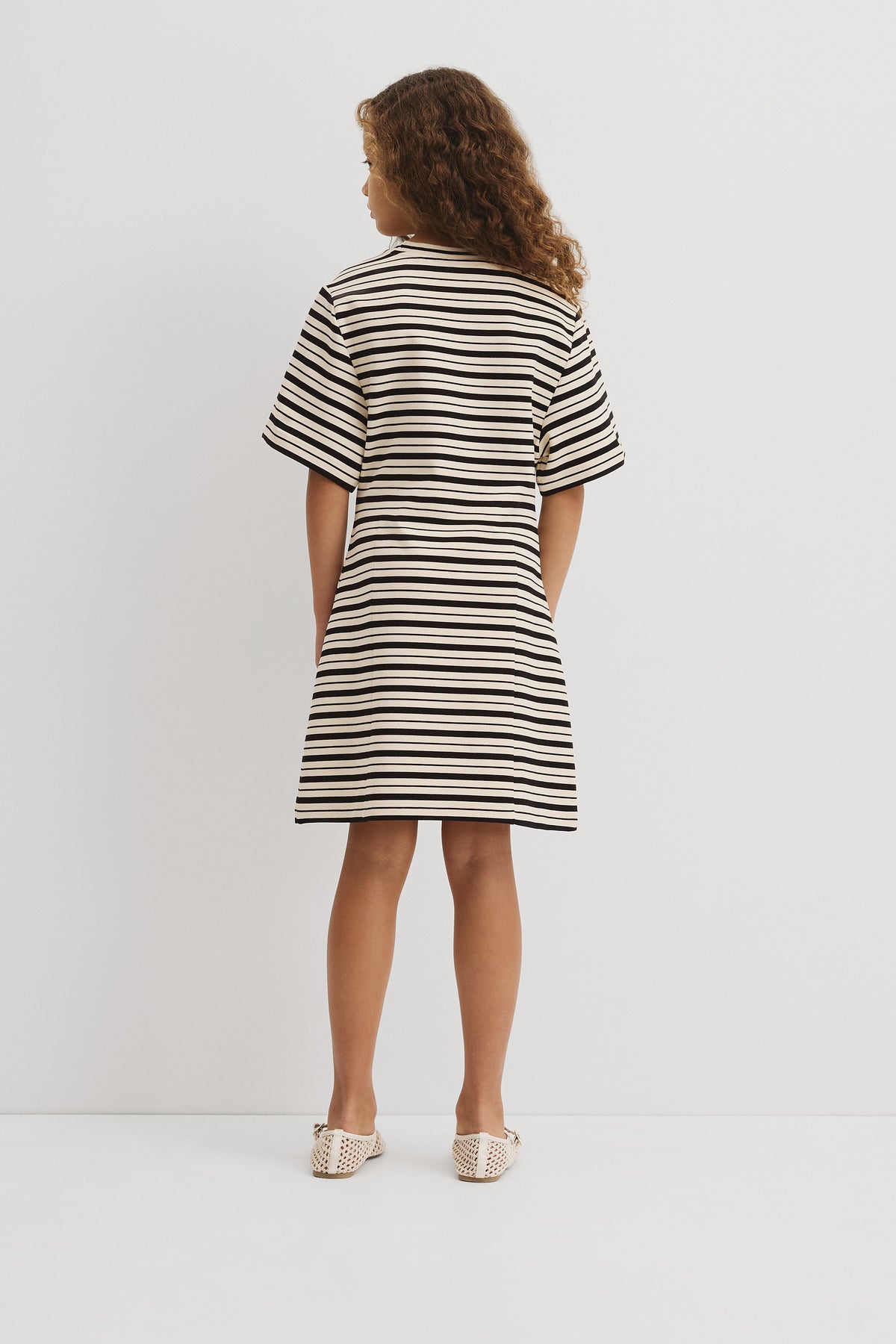 Teen Short Sleeve Stripe T-Shirt Dress
