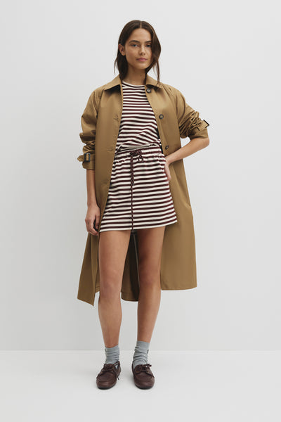 Australian Cotton Blend Stripe Jersey Skirt