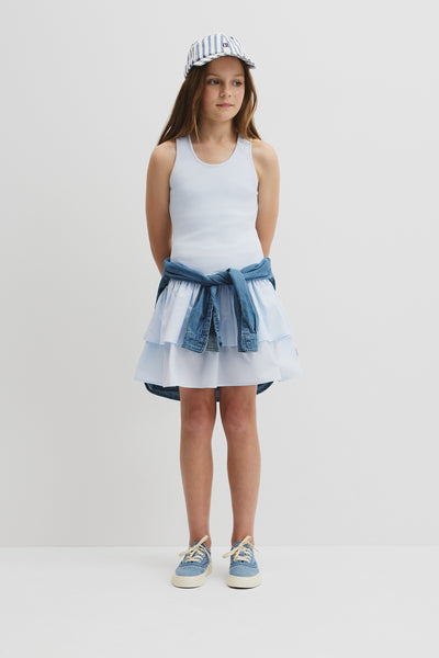 Teen Australian Cotton Blend Sleeveless Knit Woven Dress