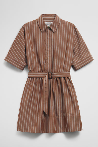 Belted Mini Shirt Dress