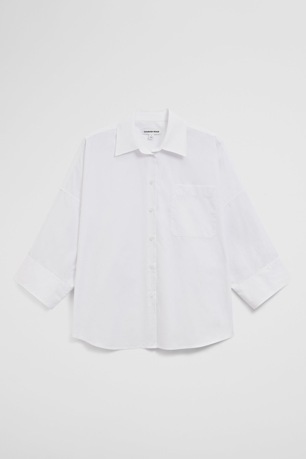 Drape Sleeve Cotton Shirt