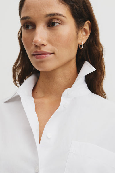 Drape Sleeve Cotton Shirt