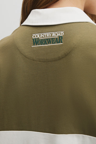 Australian Cotton Short Sleeve Workwear Block Rugby Polo
