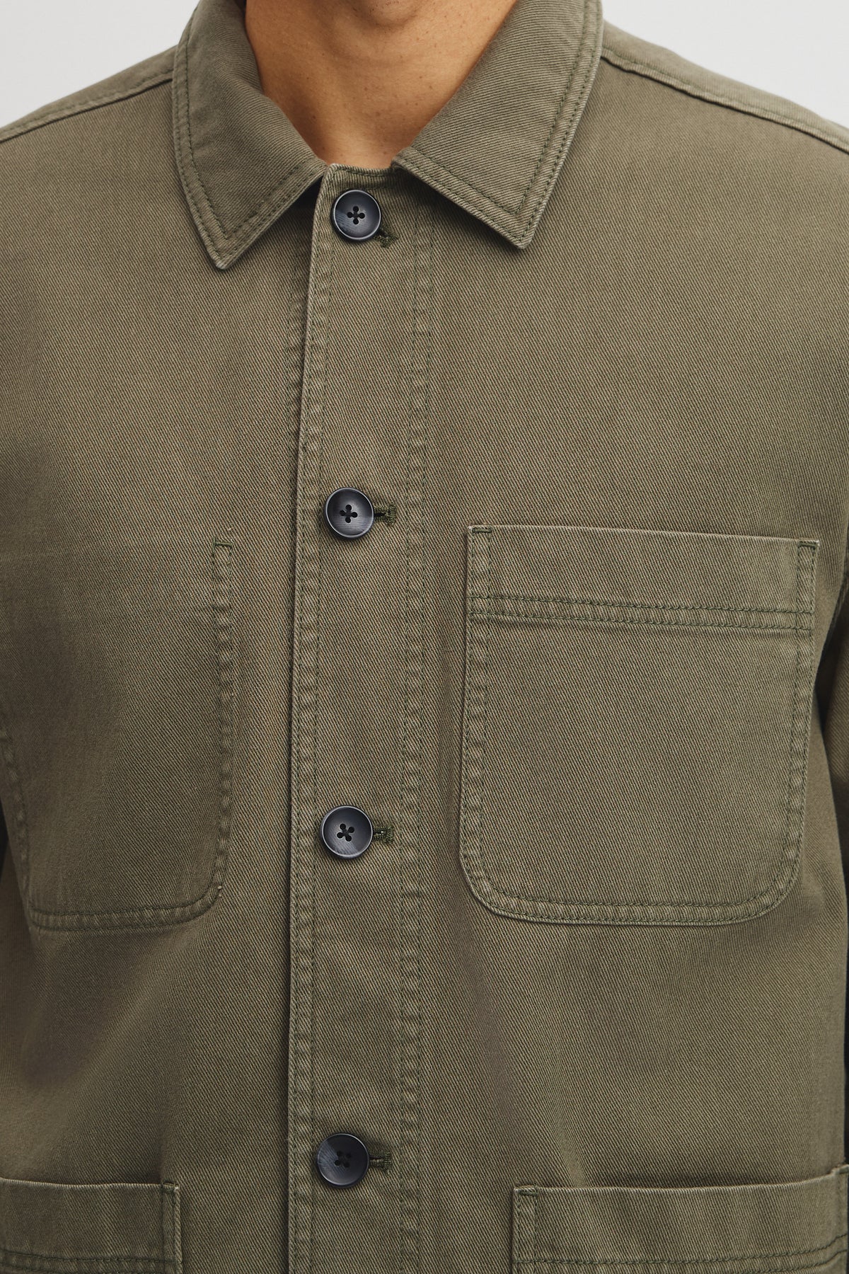 Cotton Twill Garment Dyed Chore Jacket