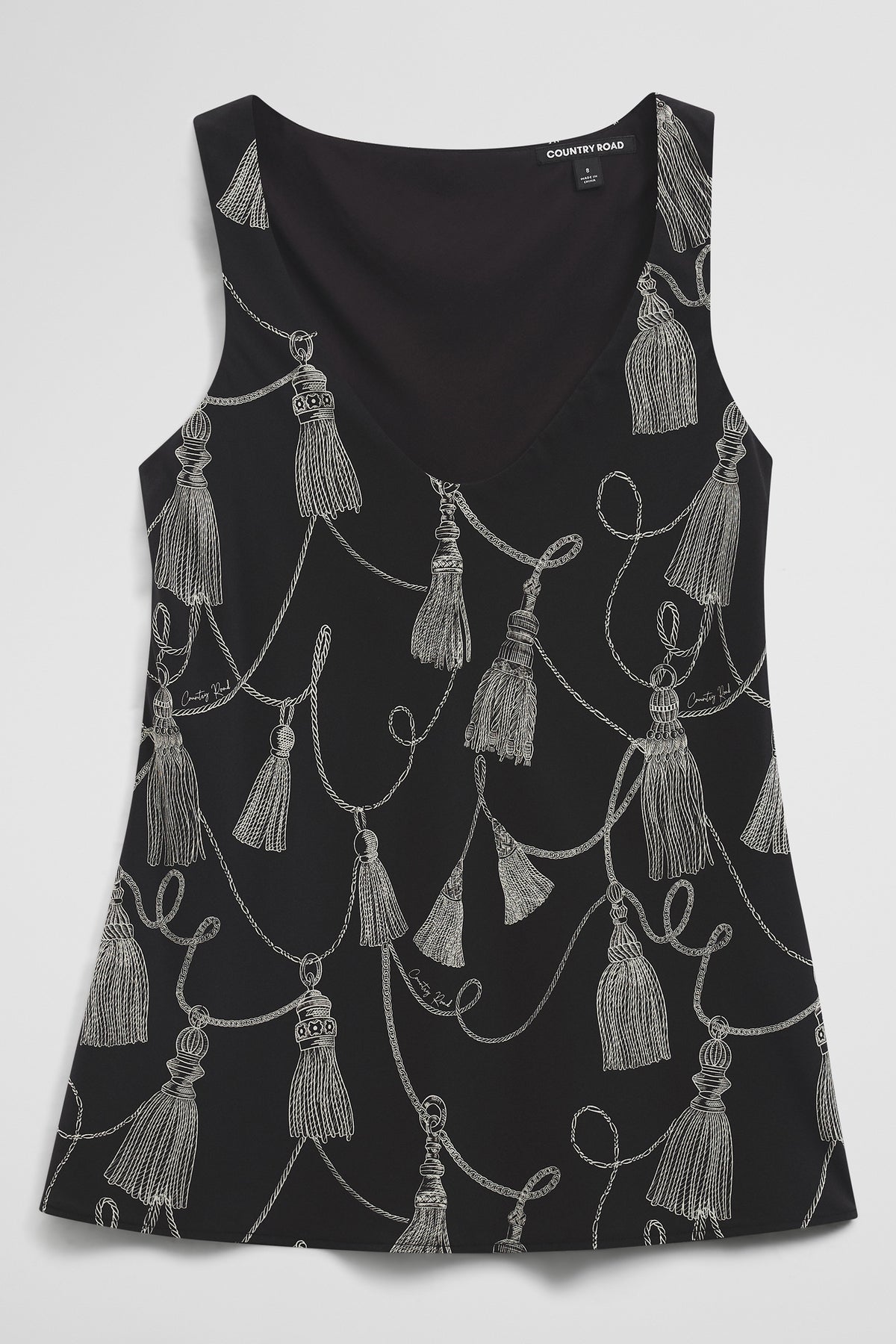 Print Scoop Neck Top