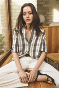 Washable Silk Check Shirt