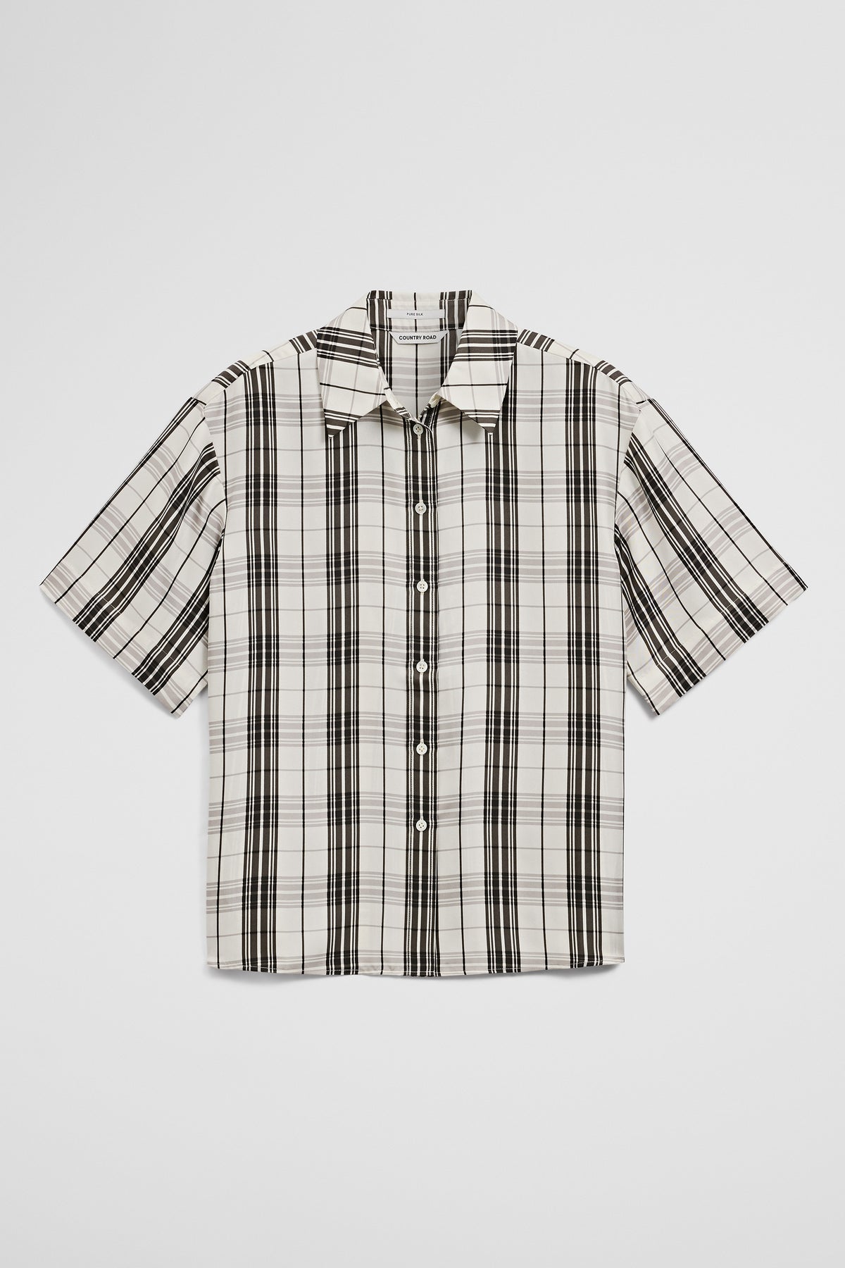 Washable Silk Check Shirt