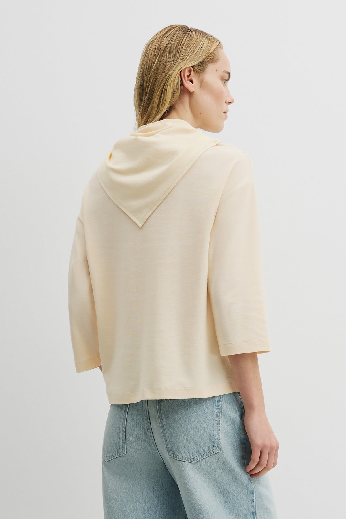 Scarf Crop Sleeve T-Shirt